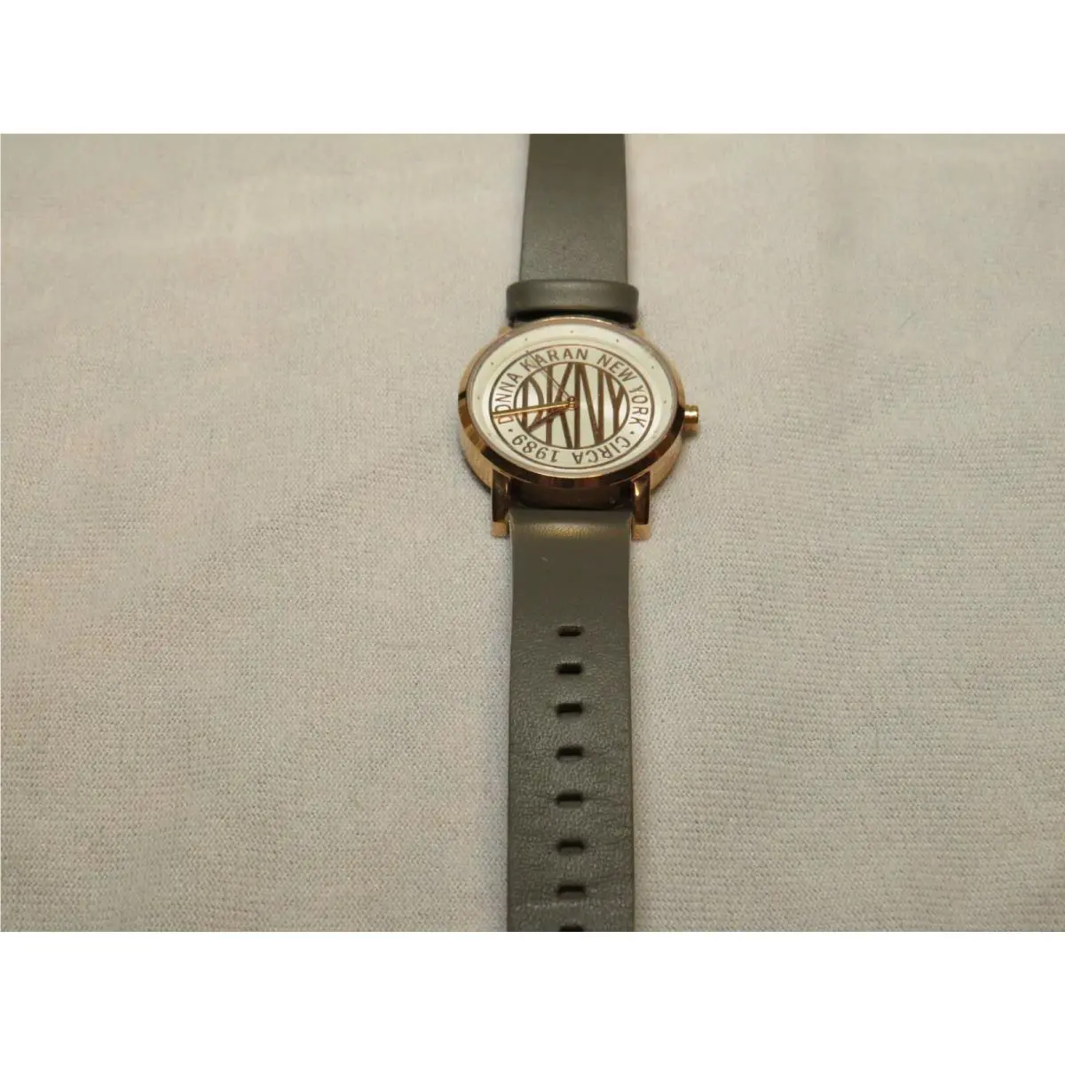 Dkny Women`s Soho Leather Watch Gray by DKNY