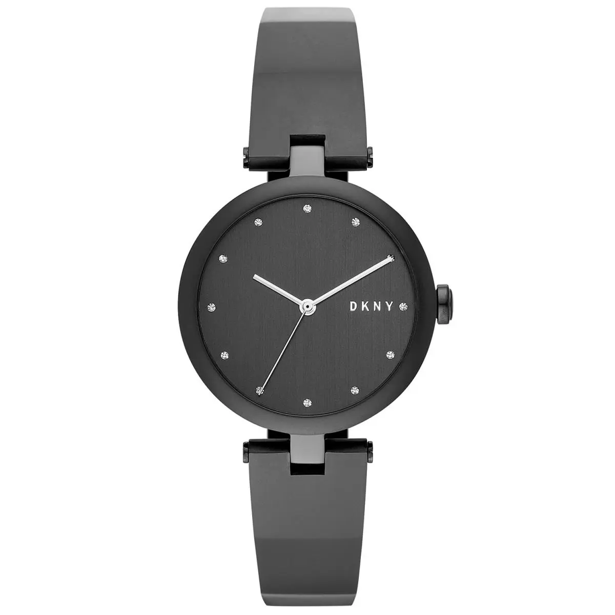 Dkny Women’s Eastside Black Stainless Steel Bangle Bracelet Watch 34mm
