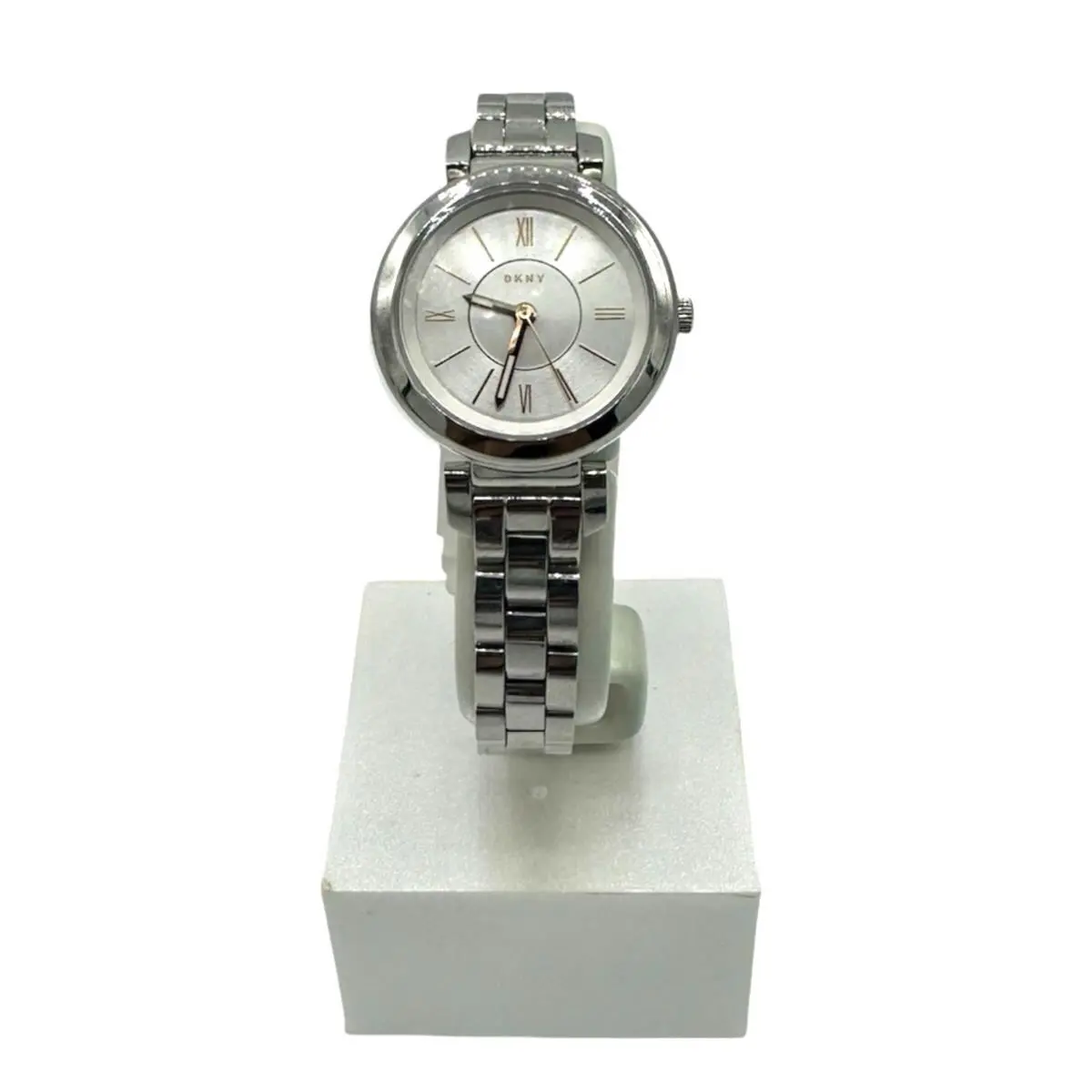 Dkny Ellington NY2591 Stainless Steel Silver Dial Ladies Watch - Dial: Silver, Band: Silver, Bezel: Silver