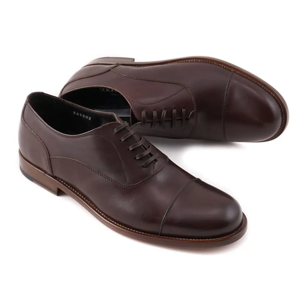 Dolce Gabbana Brown Cap Toe Leather Balmoral US 7 D Dress Shoes