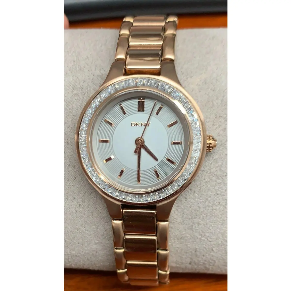 Dkny NY2393 Chambers Silver Dial Rose Gold Stainless Steel Women`s Watch