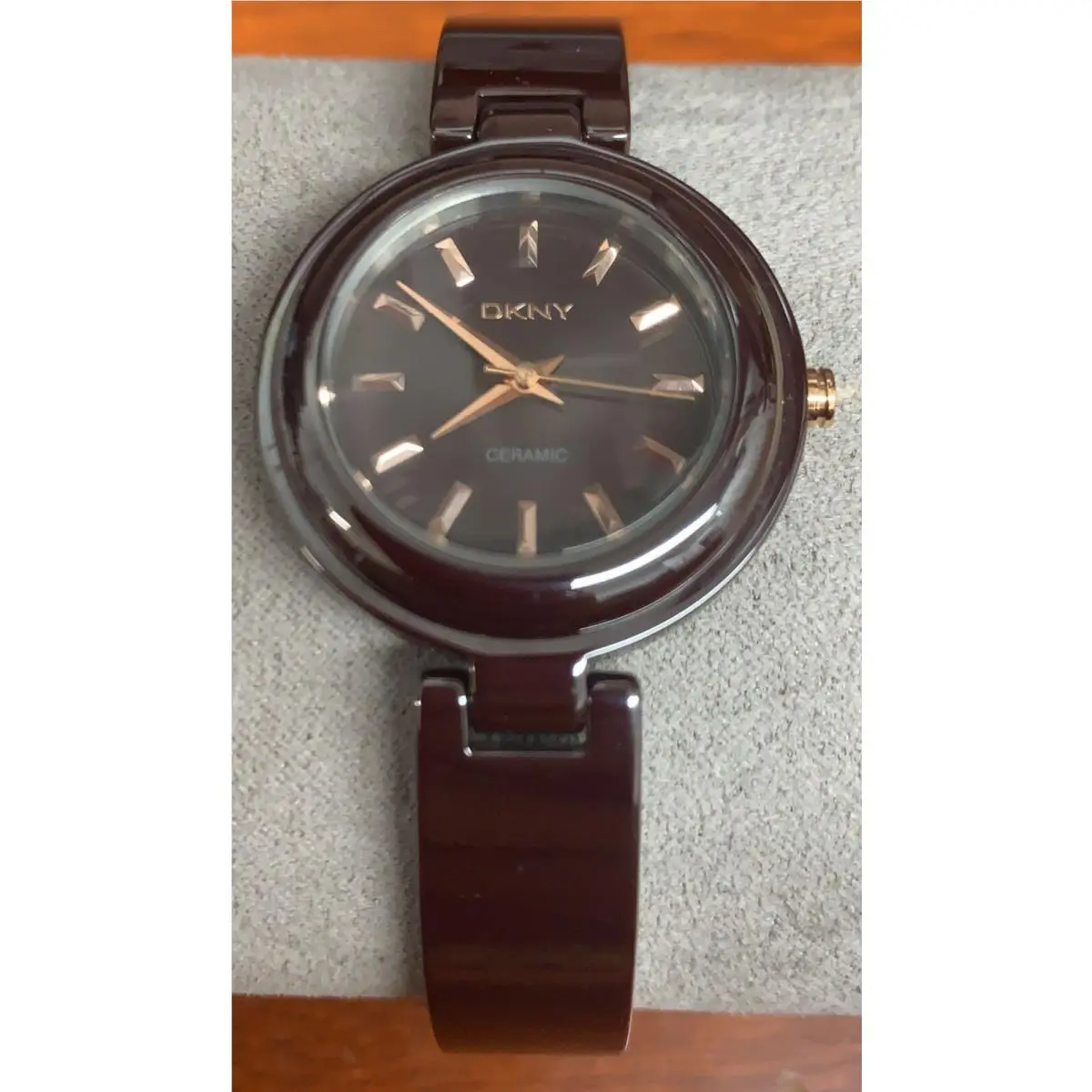 Dkny Women`s 3-Hand Ceramic Bangle Watch NY8551