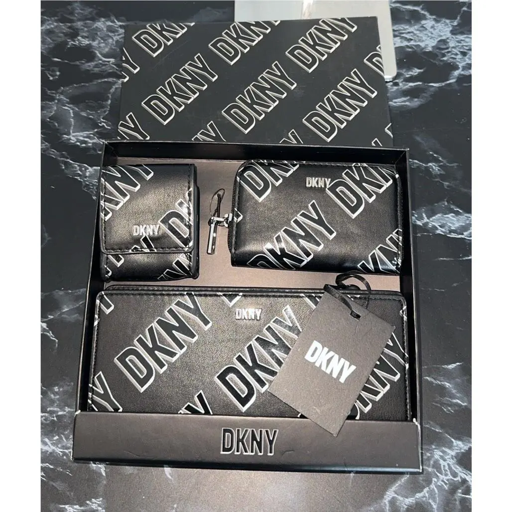 Dkny Women’s Casual Phoenix Box Set Classic Wallet Bi-fold Wallet+card+ipod Case