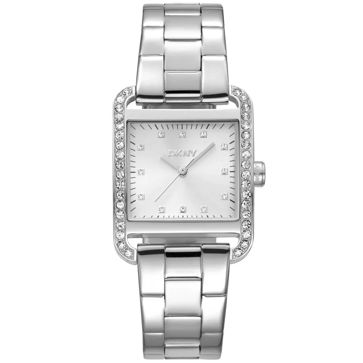 Dkny Women`s DK1L003M0015 Iconic City Glitz Mop Dial Stainless Steel Wristwatch - Dial: Mother-of-Dial, Band: Silver