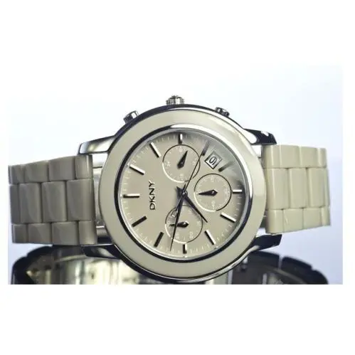 Dkny Grey Gray Taupe Resin Band Chronograph WATCH-NY8356