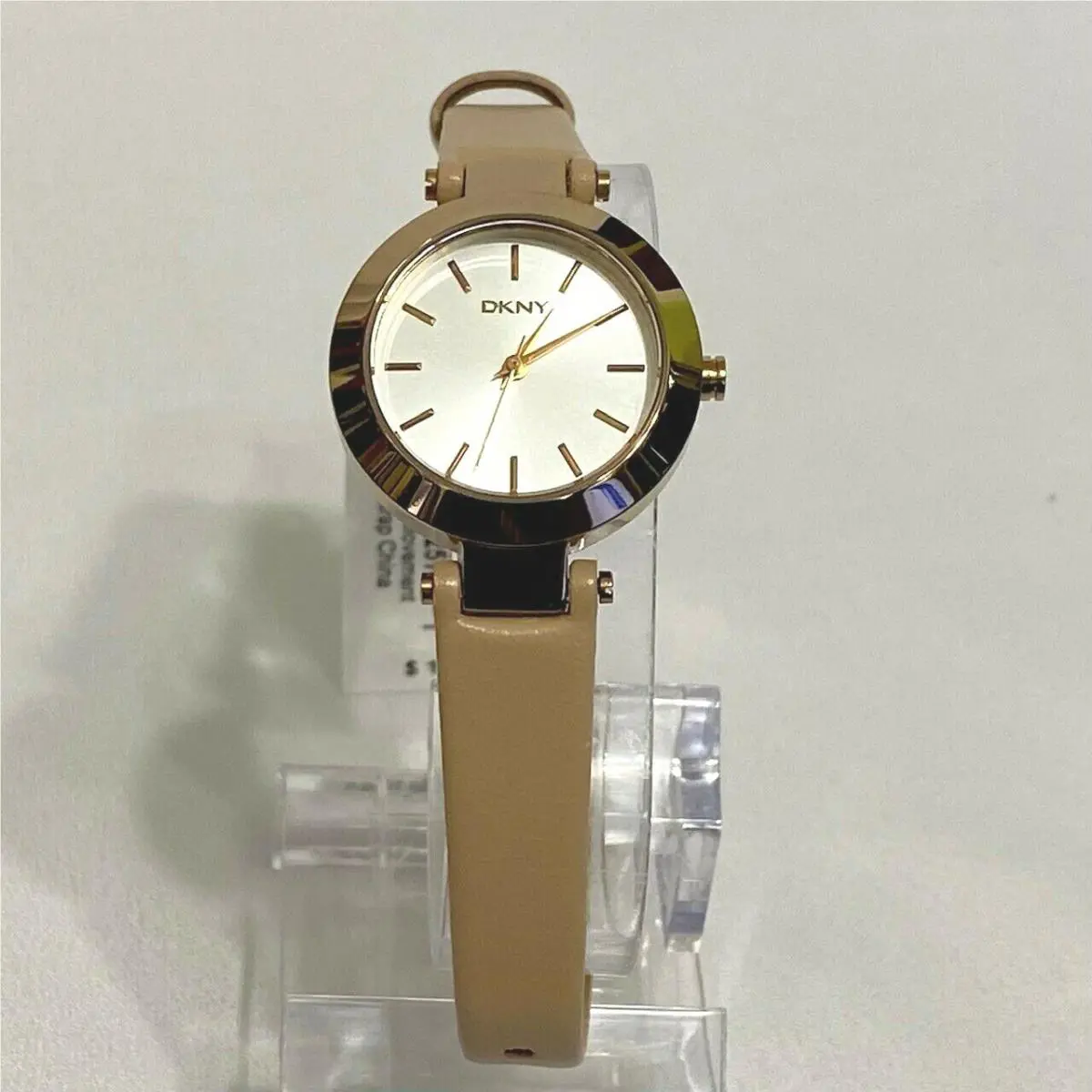 Dkny NY2457 Stanhope Beige Leather Band Women Quartz Watch