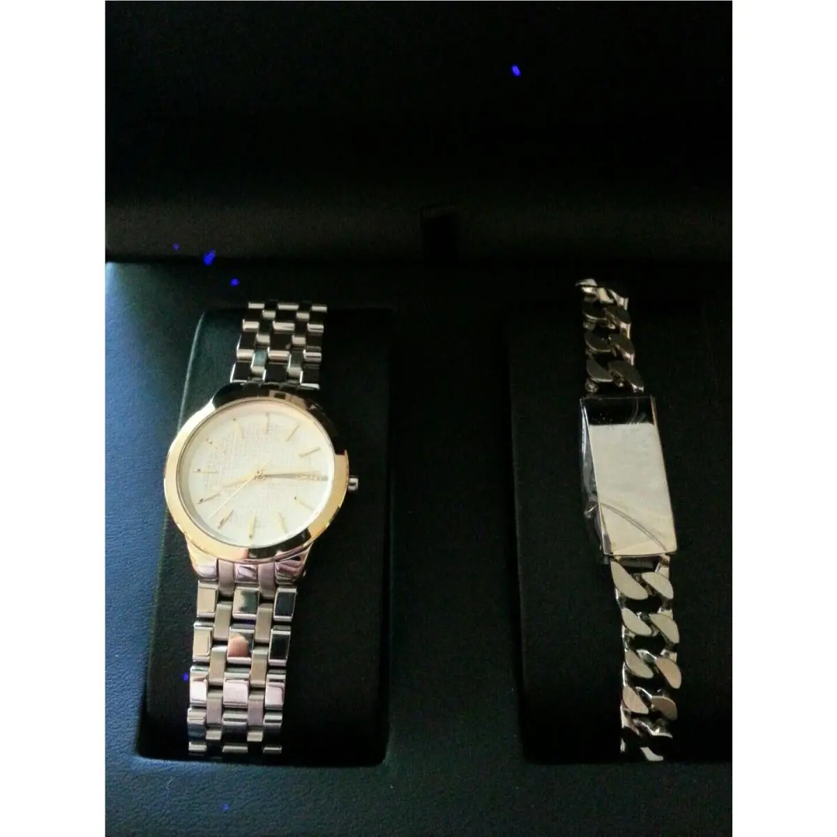 Dkny Womens Park Slope NY2469 Stainless Steel Quartz Watch ID Bracelet