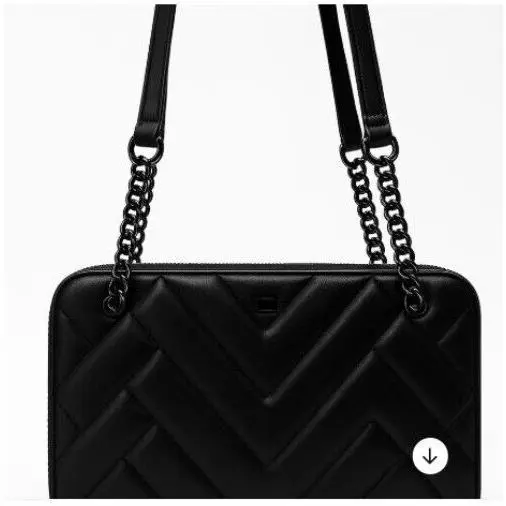Dkny Bryant Park Quilted Crossbody Bag Black Leather Chain Strap