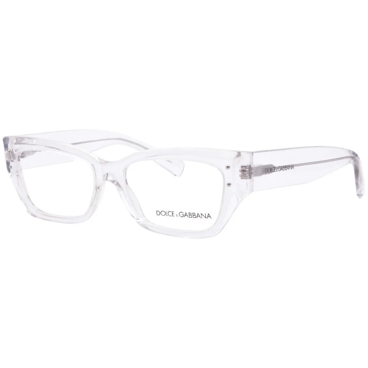 Dolce Gabbana DG3387 3133 Eyeglasses Women`s Transparent Crystal Full Rim 53mm