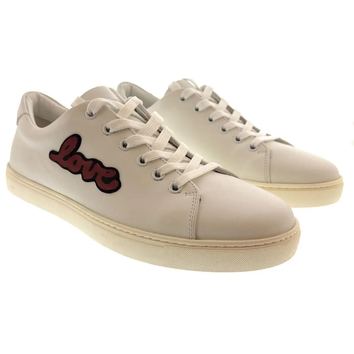 Dolce Gabbana White Classic Embroidered Sneakers-EU39
