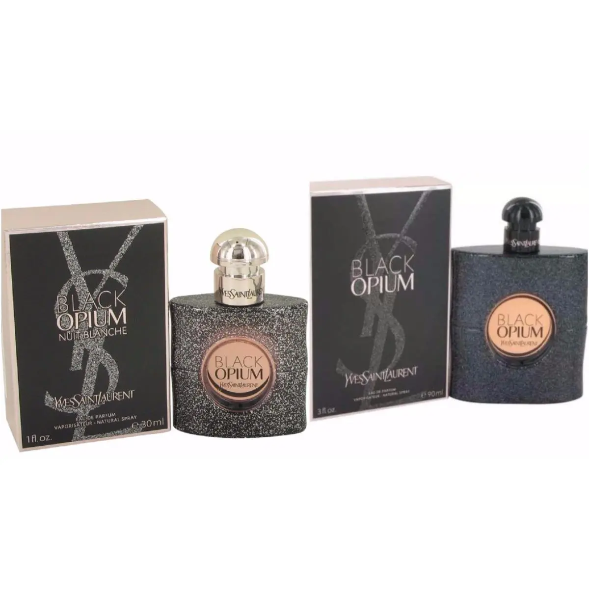 Black Opium or Nuit Blanche Perfume  Edp Spray 1 oz 3 oz Women Black Opium Reg. 1 oz 30 ml by Yves Saint Laurent