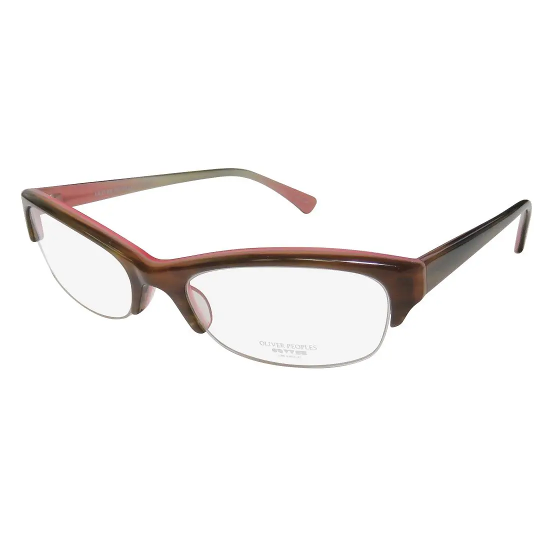 Boheme Signature Logo Cat Eyes Eyeglass Frame/eyewear/eyewear Brown by Oliver Peoples