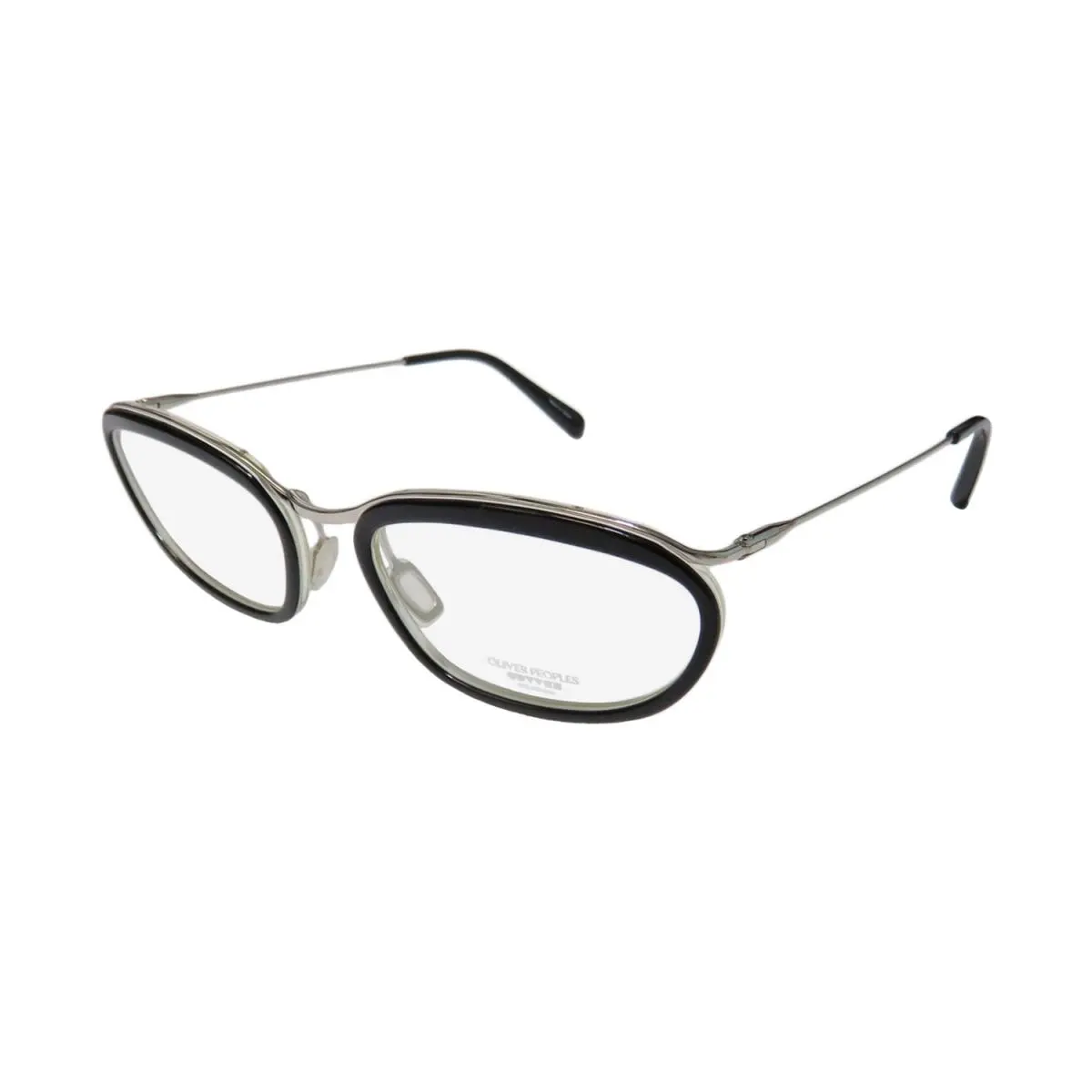 Massine Titanium Made IN Japan Eyeglass Frame/glasses/eyewear Black / Silver by Oliver Peoples