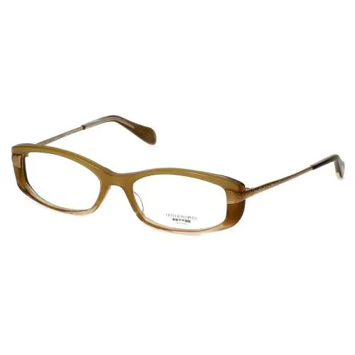Oliver Peoples Designer Reading Glasses Idelle Tzgr in Topaz Gradient 50mm - Topaz Brown Gradient, Frame: Brown, Lens: Clear