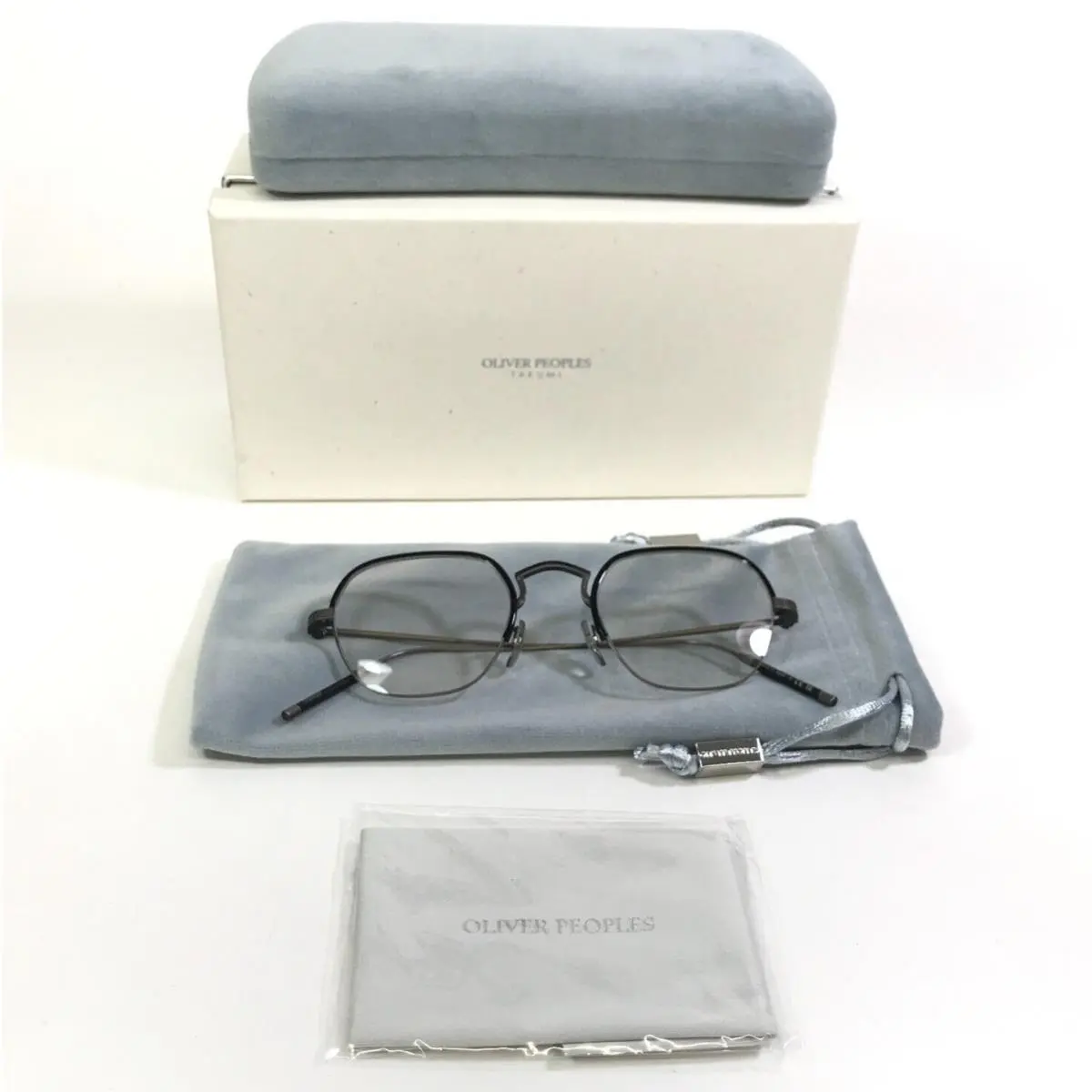 Takumi Eyeglasses Frames OV1291T 5076 TK-7 Pewter Black 47-22-145 by Oliver Peoples