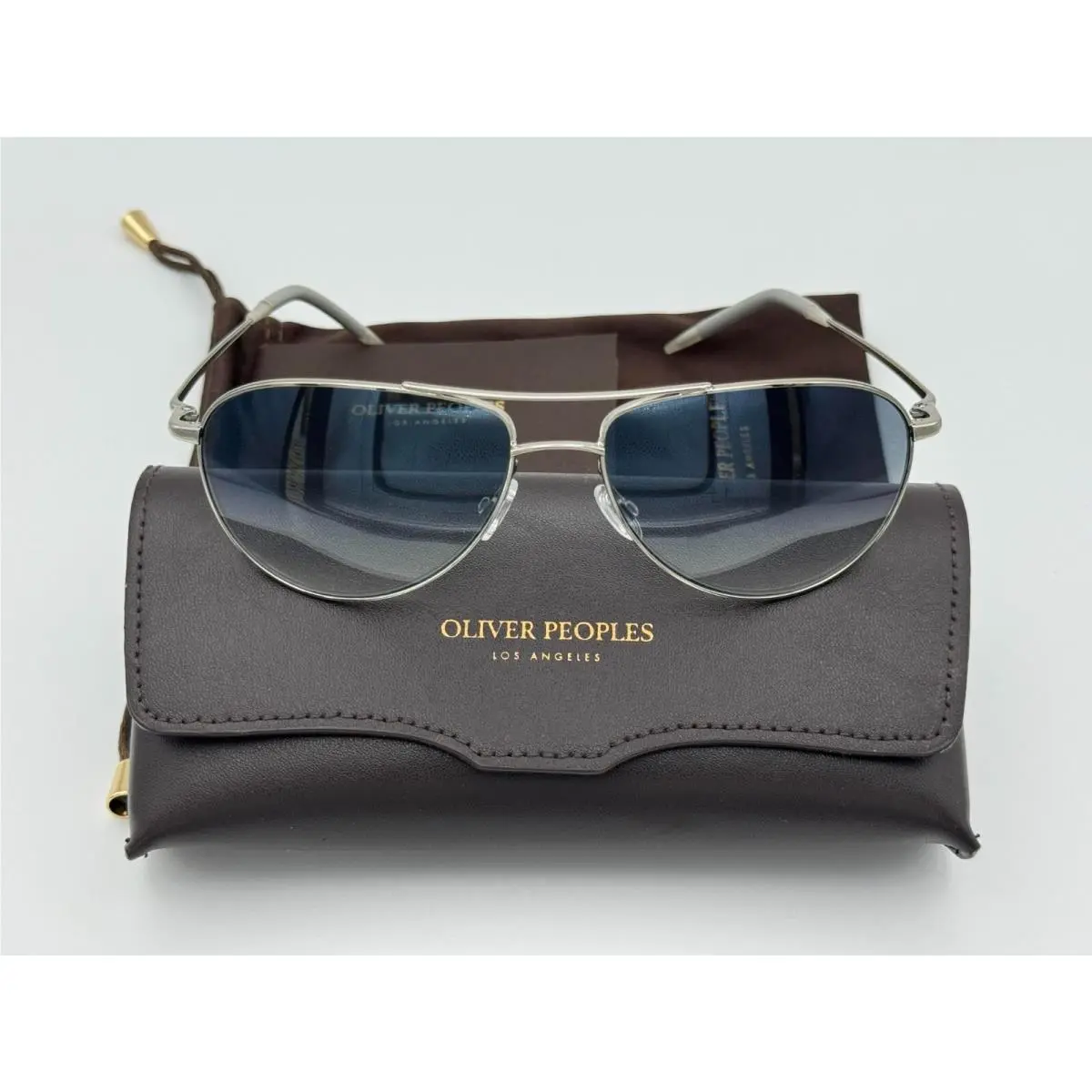 Oliver Peoples Benedict OV1002S 52413F - Silver / Clear Gradient Blue