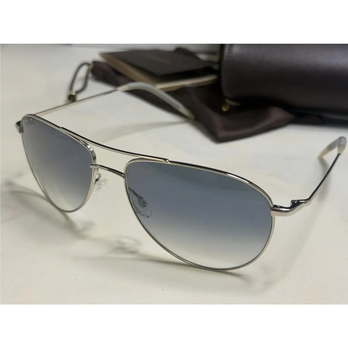 Oliver Peoples Sunglasses Benedict OV 1002S 52413F Silver/blue Gradient Lens