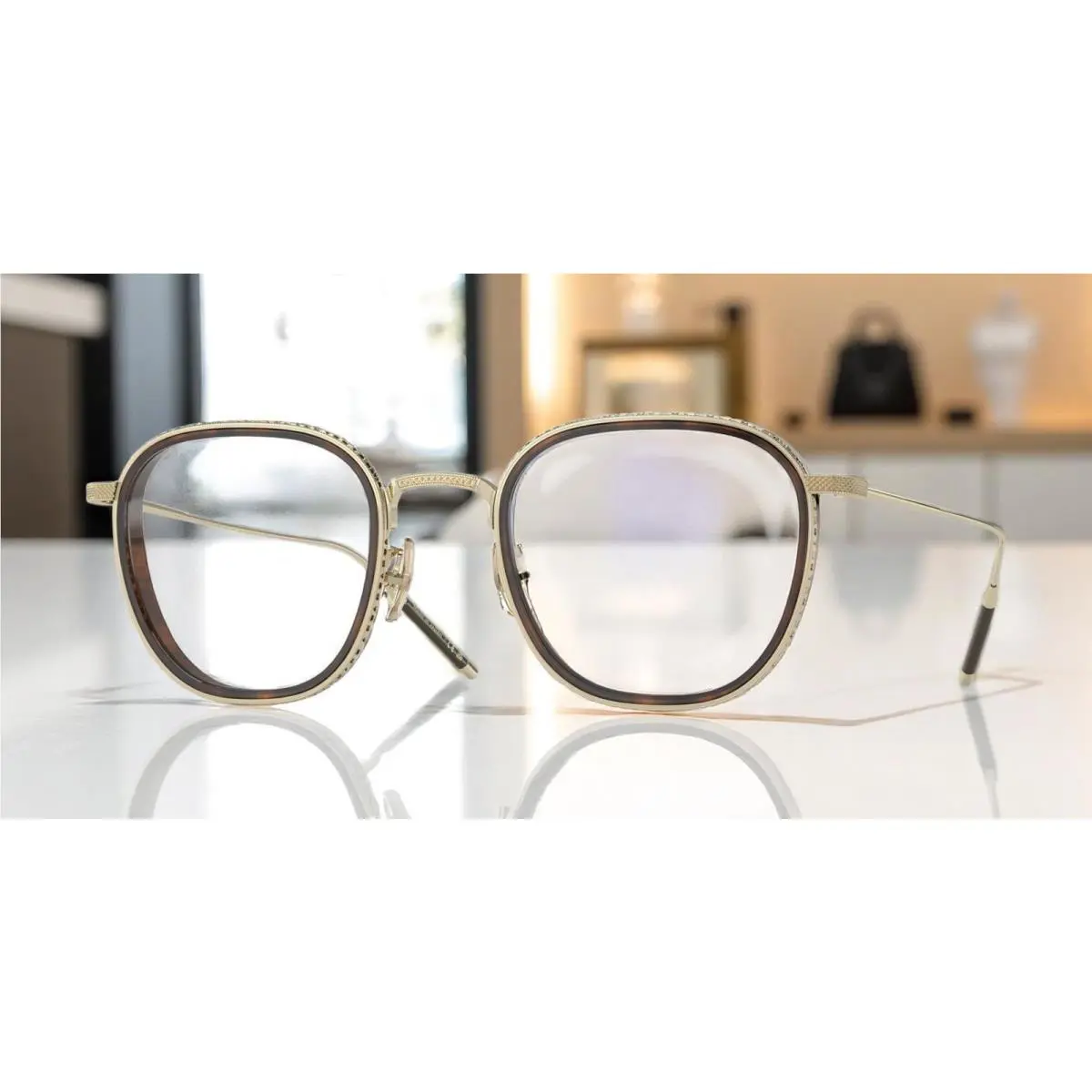 Oliver Peoples OV1321T 5129 Tk 9 Black Demo Lens Silver Mist 49 Men`s Eyeglasses - Frame: Black Diamond Crystal Gr