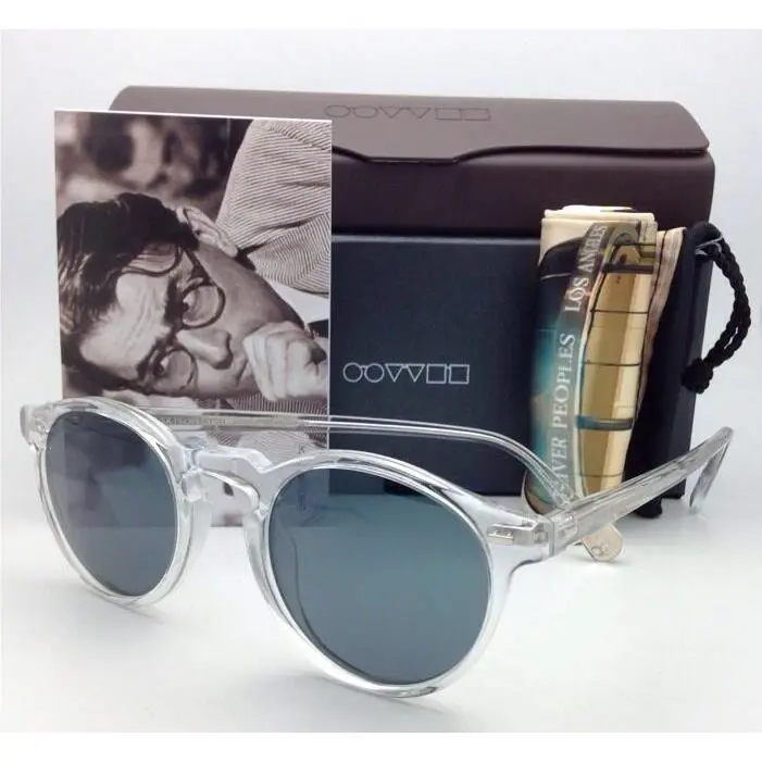 Oliver Peoples Blue Photochromic Sunglasses Gregory Peck OV5217S 47 Clear Frames