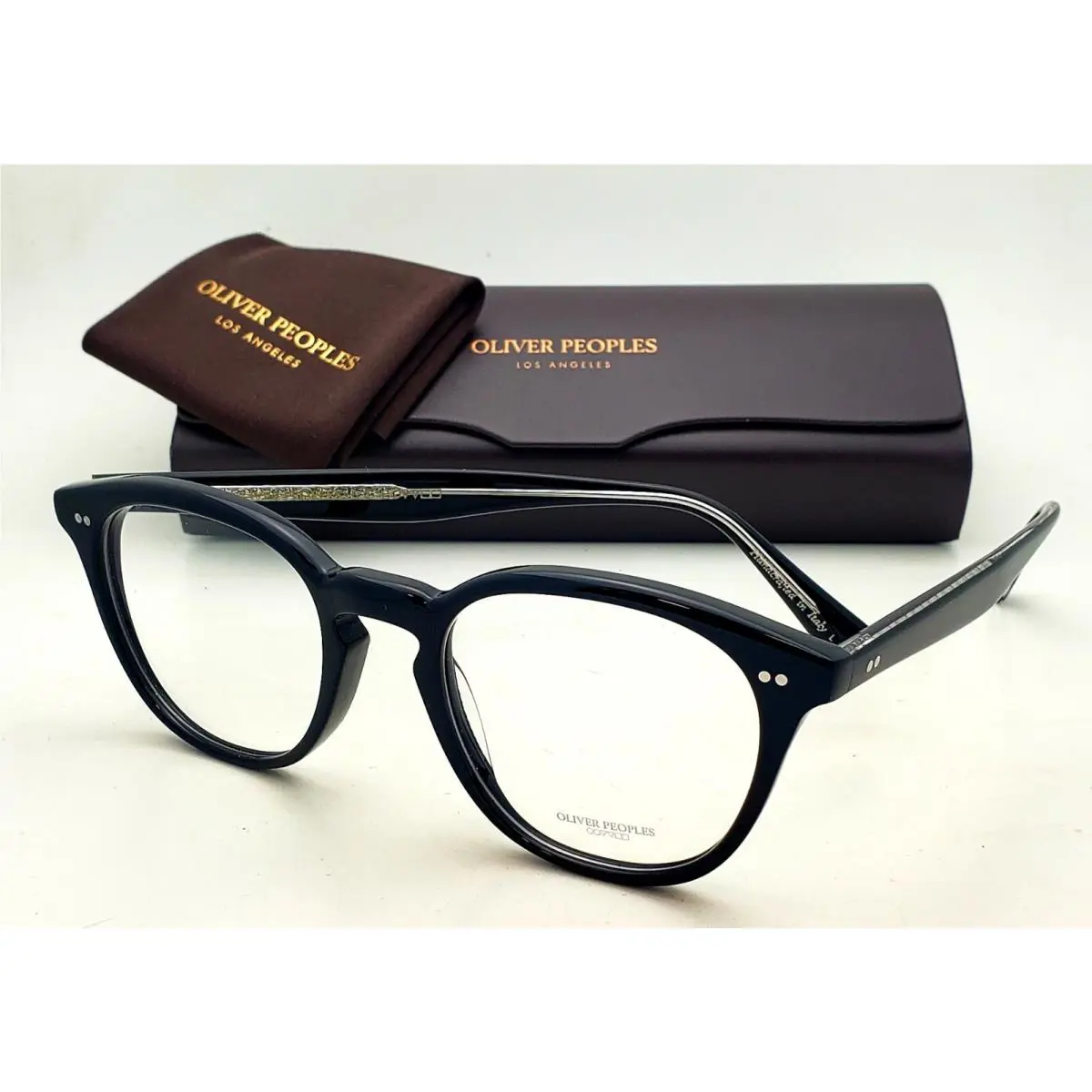 Oliver Peoples Desmon Eyeglasses OV5454U 1492 50-21 Black on Crystal Frames