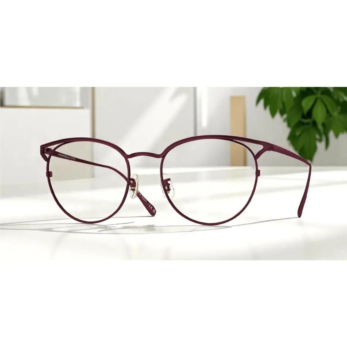 Oliver Peoples OV1319T 5325 Aviara Brushed Burgundy 52 mm Men`s Eyeglasses