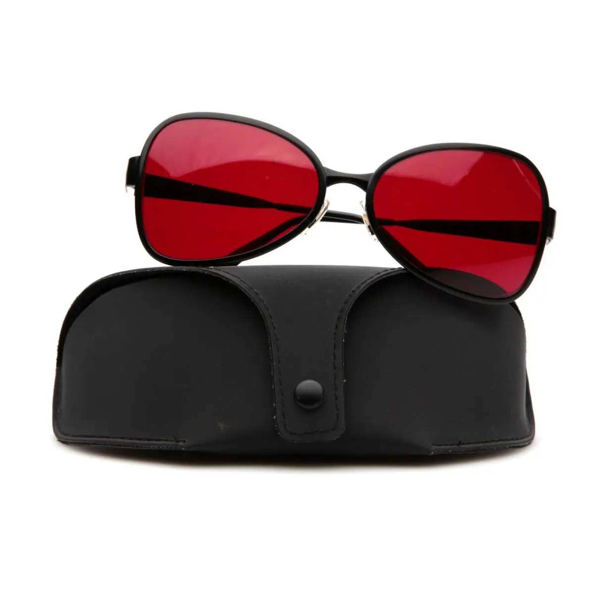 Oliver Peoples OP-524 Mbk Black Red Lenses Sunglasses 61-18-130mm Japan