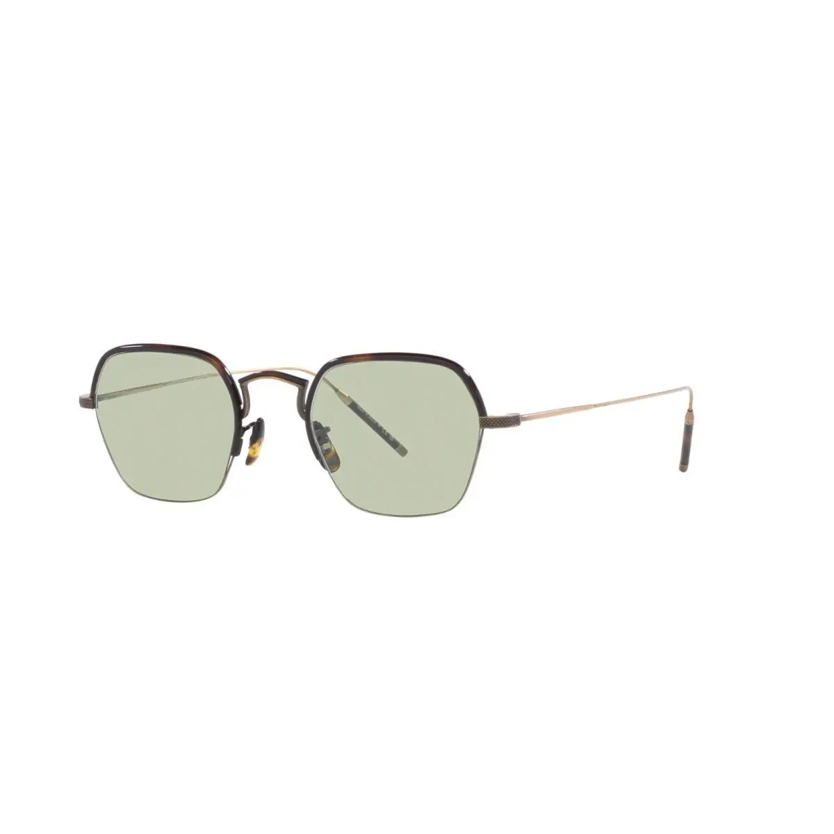 Oliver Peoples TK-7 OV 1291T Vintage Dark Tortoise Black/light Green Eyeglasses - Frame: Vintage Dark Tortoise Black
