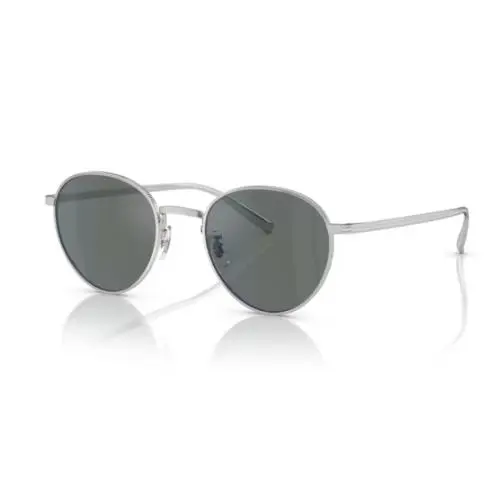 OV1336ST Rhydian 5036W5 Silver/regal Blue Round Shaped Sunglasses by Oliver Peoples
