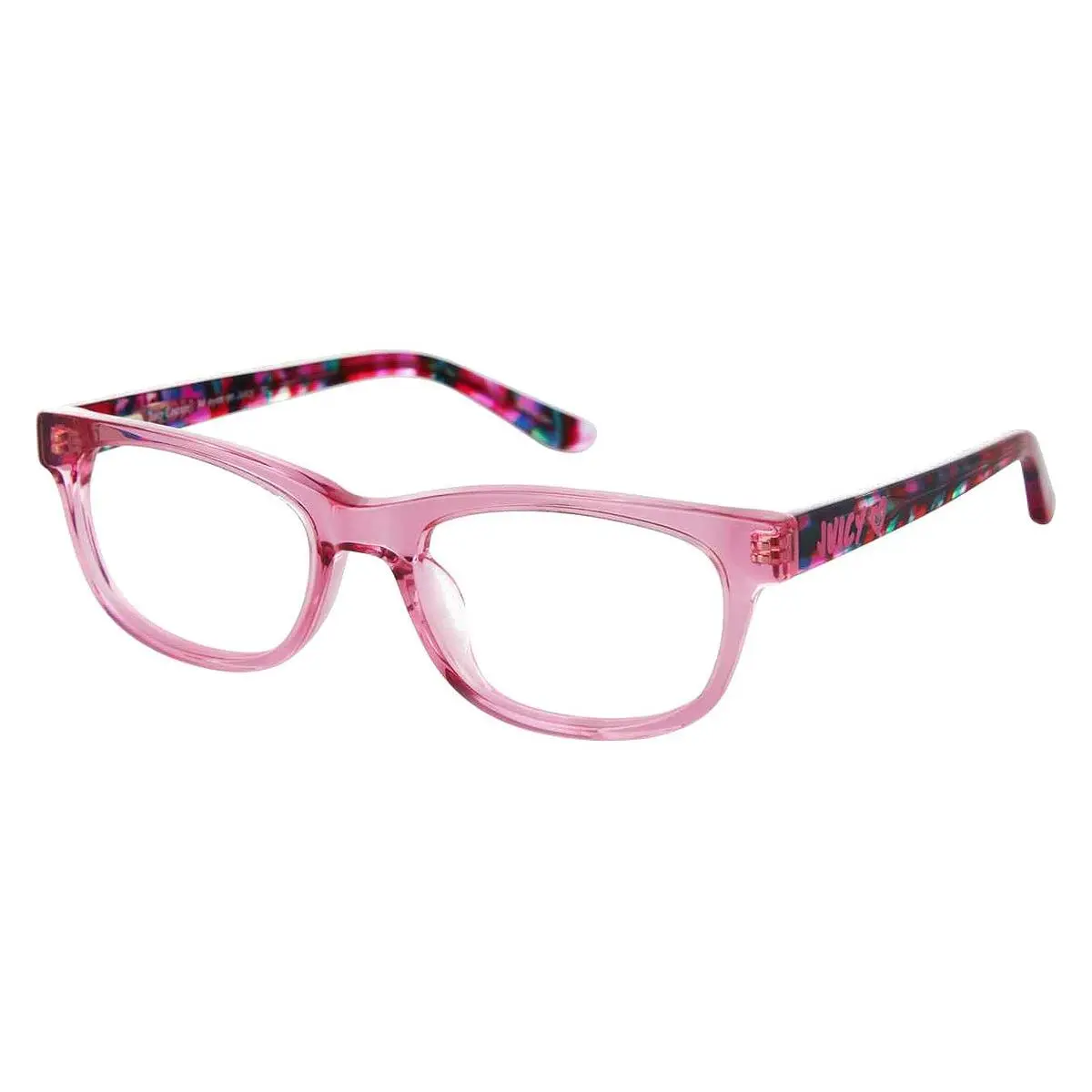 Juicy Couture Juc Eyeglasses Kids Crystal Fuchsia 46mm - Frame: Crystal Fuchsia, Lens: Demo
