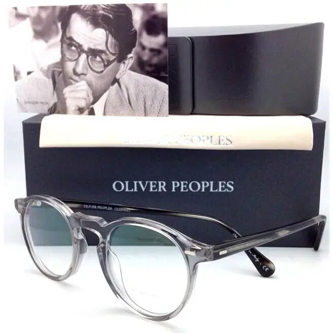 Oliver Peoples Eyeglasses Gregory Peck OV 5186 1484 47-23 Round Workman Grey