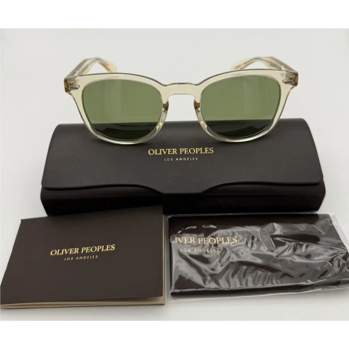 Oliver Peoples Sheldrake Sun - OV5036S 158052 -buff Frame / Green C Lens 49mm - Frame: Buff, Lens: Green