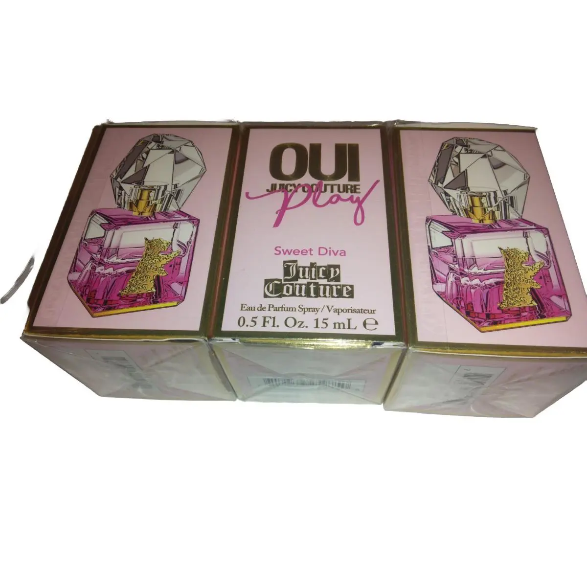 3x Lot Oui Juicy Couture Play Sweet Diva Perfume Eau de Parfum Spray .5ozSealed