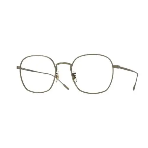 Oliver Peoples 0OV1307ST Ades 5284SB Antique Gold /blue Block Square Eyeglasses - Frame: Gold, Lens: Blue Block
