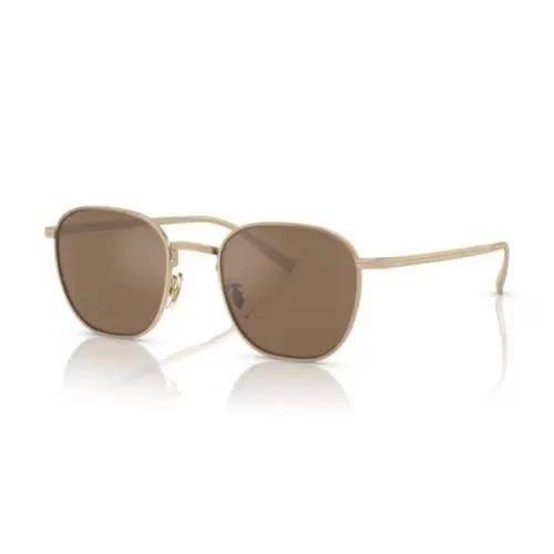 0OV1329ST Rynn 5035G8 Gold Cognac Mirror Square 49mm Sunglasses by Oliver Peoples