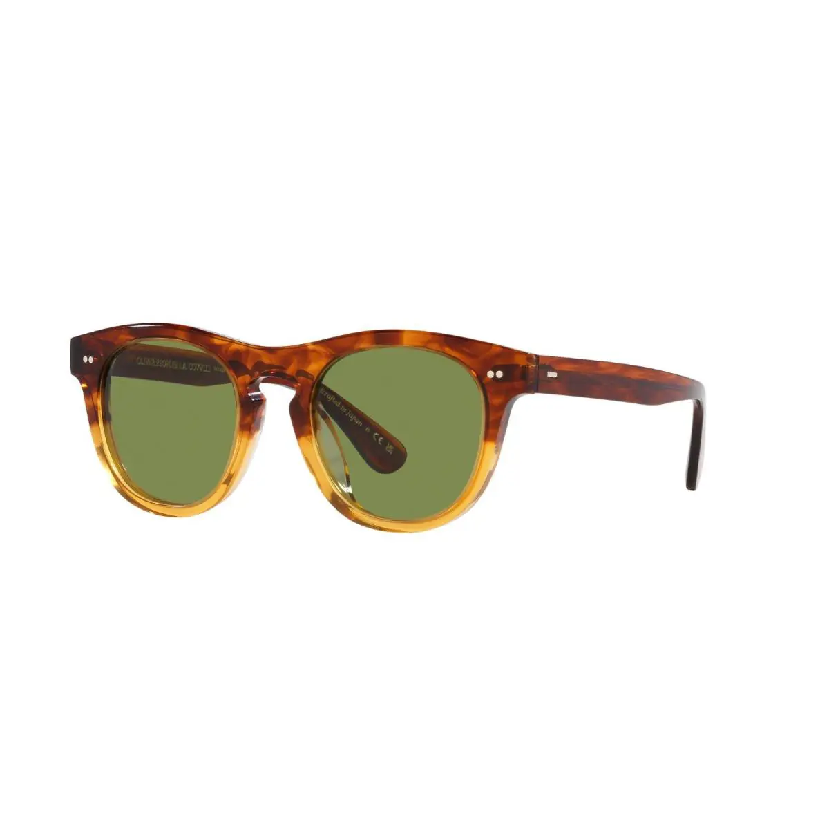 Oliver Peoples Rorke OV 5509SU Dark Amber Shaded/light Green 1754/52 Sunglasses - Frame: Dark Amber Shaded, Lens: Light Green