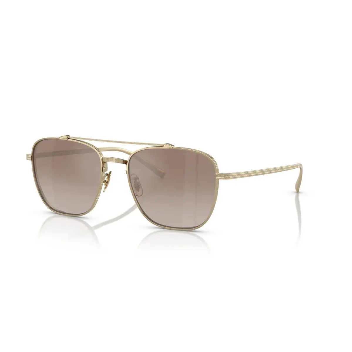 Oliver Peoples Avison OV 1349ST Soft Gold/tuscan Brown Gradient Sunglasses - Frame: Soft Gold, Lens: Tuscan Brown Gradient Mirrored