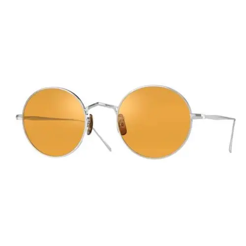 0OV1293ST G. PONTI-3 5254N9 Brushed Chrome Polarized Sunglasses by Oliver Peoples