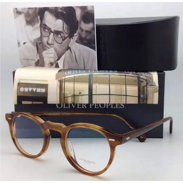 Oliver Peoples Eyeglasses Gregory Peck OV 5186 1011 45-23 Raintree Round Frames