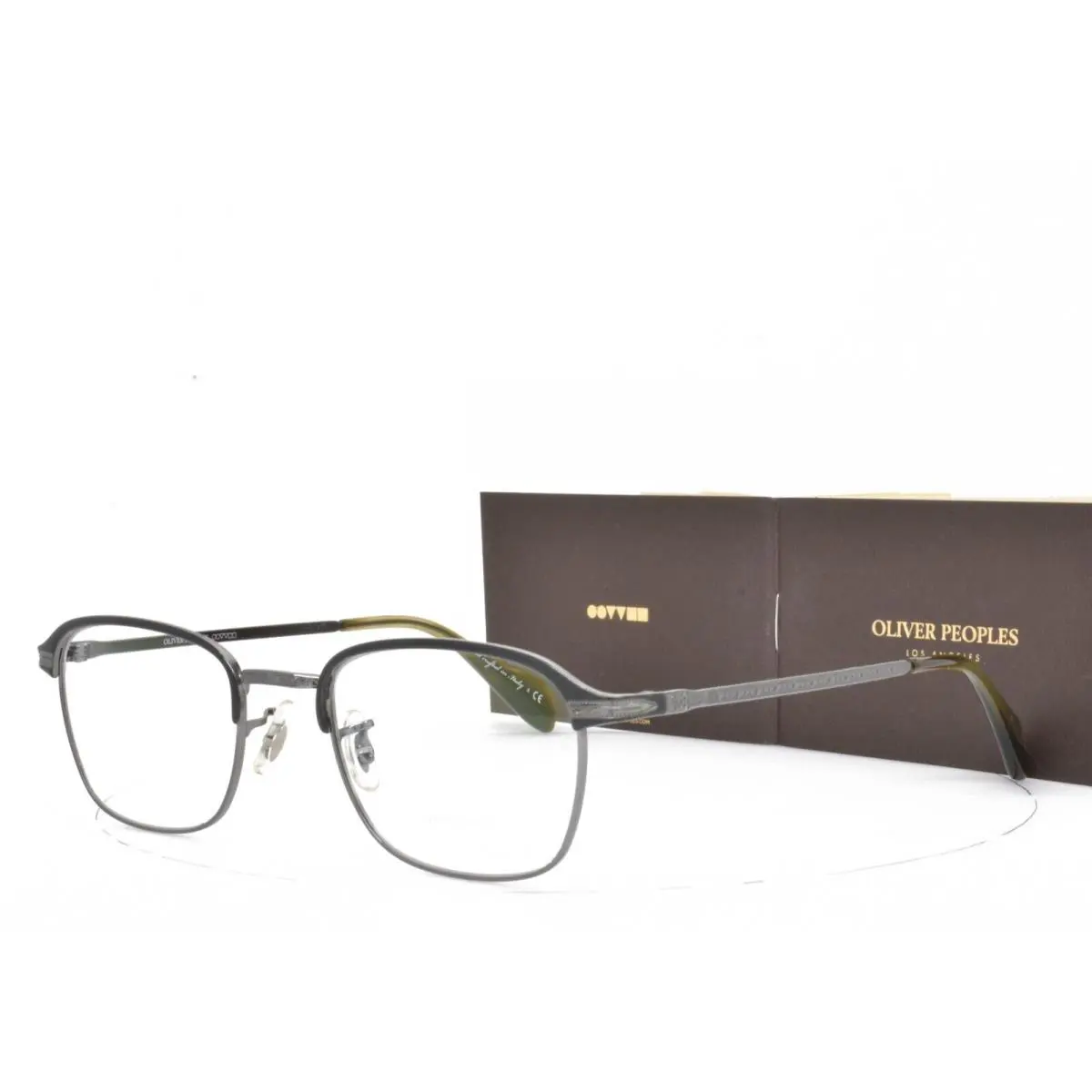 Oliver Peoples Eyeglasses Black Dark Silver Saxton 5196 50-20-140