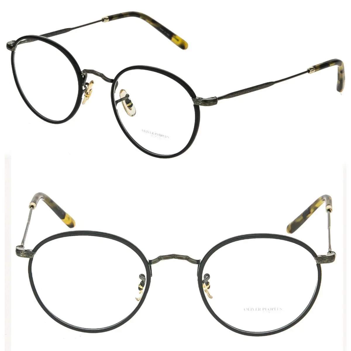 Oliver Peoples Carling OV1308 Antique Gold Black Eyeglasses Optical Frame 1308