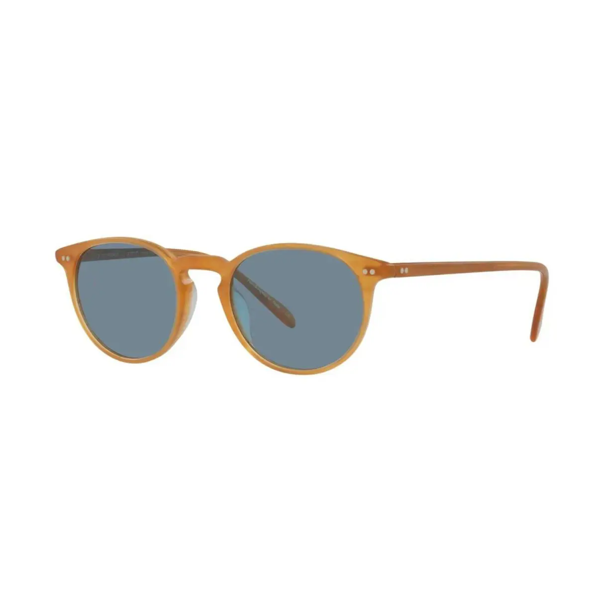 Oliver Peoples Riley Sun 5004SU Semi-matte Amber Tortoise/cobalto Sunglasses - Frame: Semi-Matte Amber Tortoise, Lens: Cobalto