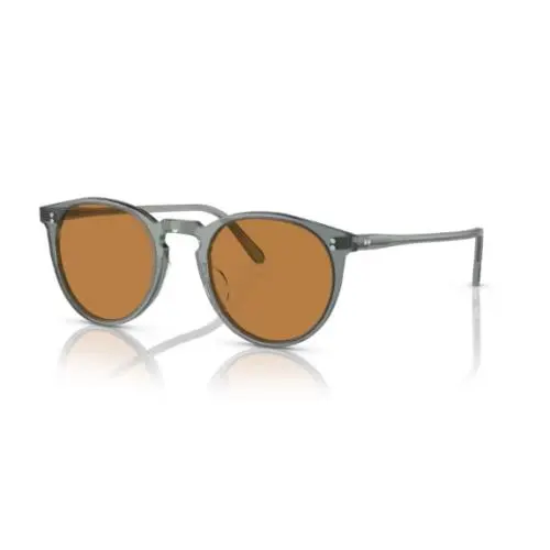Oliver Peoples 0OV5183S O`malley 178253 Dusty Aqua Cognac Round Men`s Sunglasses