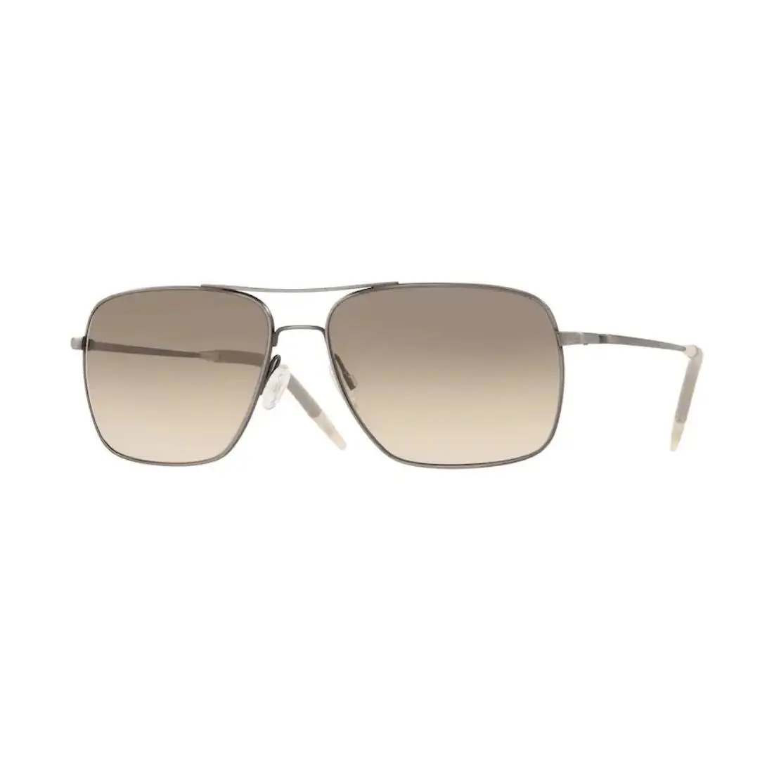 Oliver Peoples 0OV 1150S Clifton 528932 Antique Pewter Sunglasses - Frame: Antique Pewter, Lens: Brown