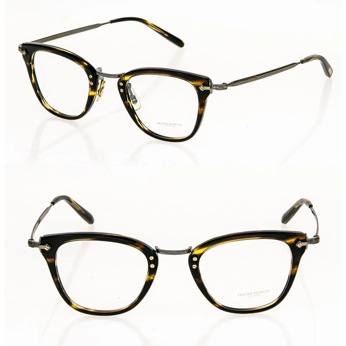 Oliver Peoples Kerry OV5367 Antique Gold Cocobolo Eyeglasses Optical Frame 5367