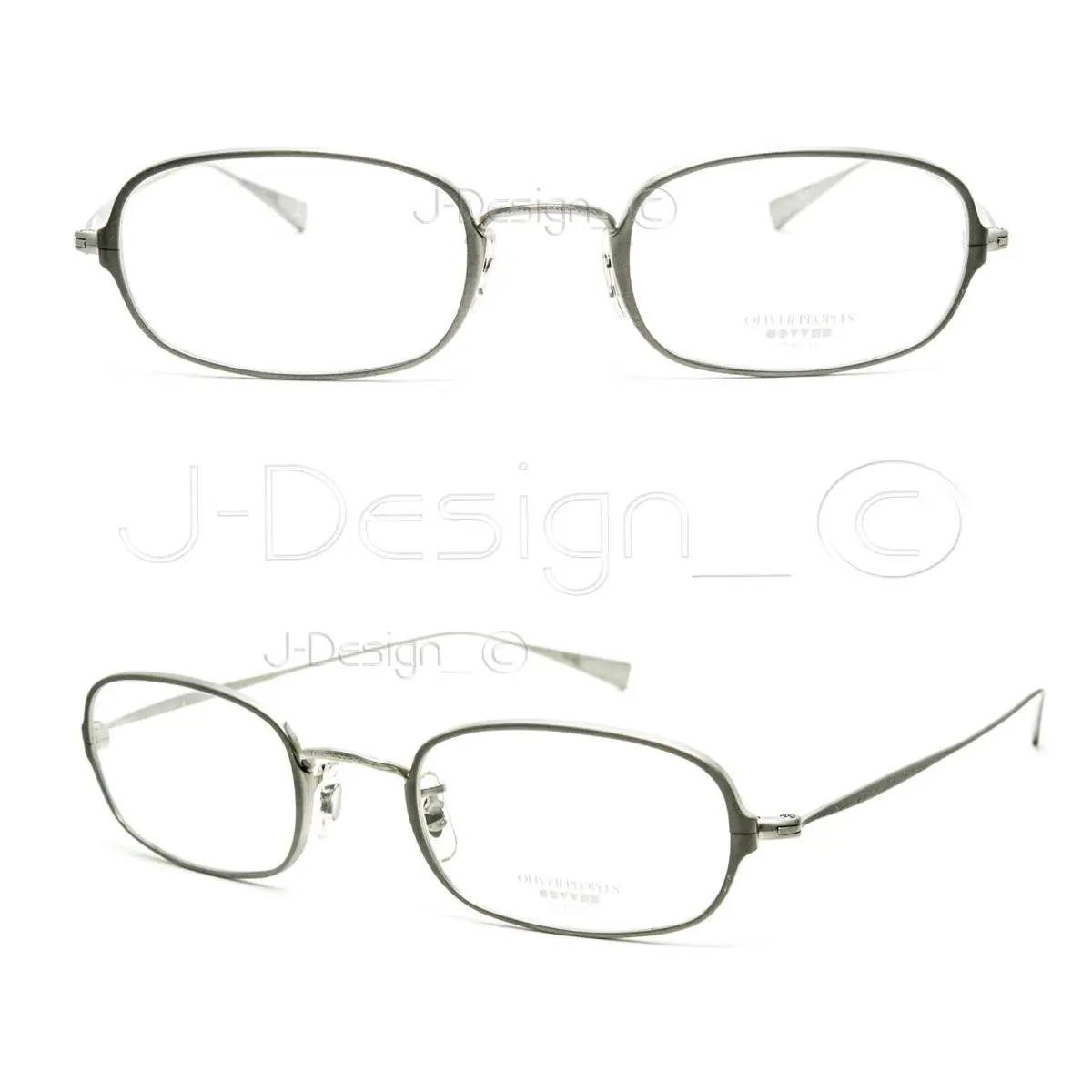 Oliver Peoples Chancellor P Vintage Matte Silver Size 48/21/138 Japan Eyeglasses