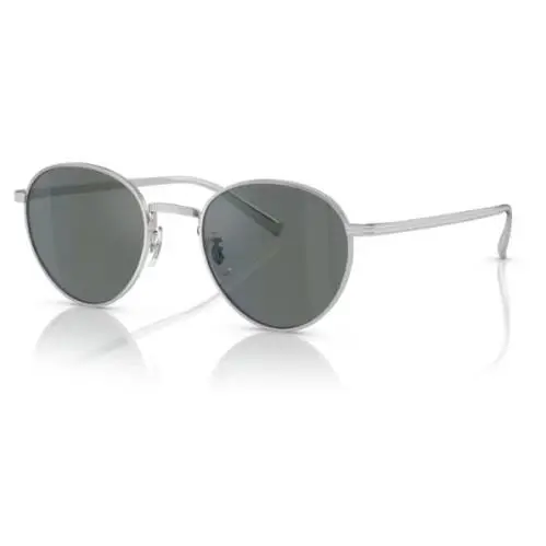 0OV1336ST Rhydian 5036W5 Silver Regal Blue Round Men`s Sunglasses by Oliver Peoples