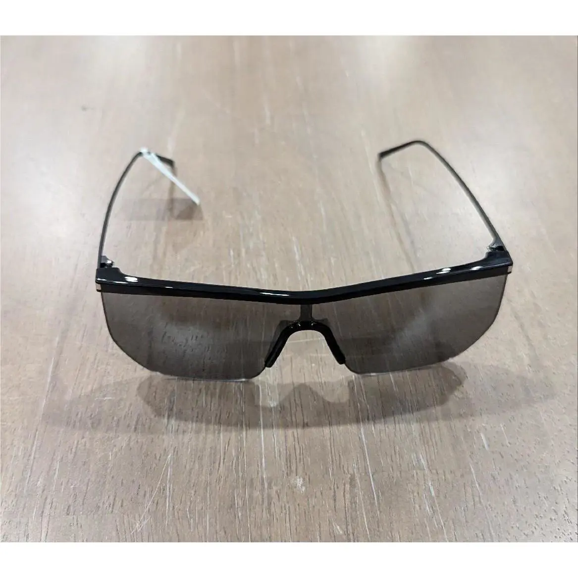 Mens Saint Laurent 99mm Wrap Sunglasses Black by Yves Saint Laurent