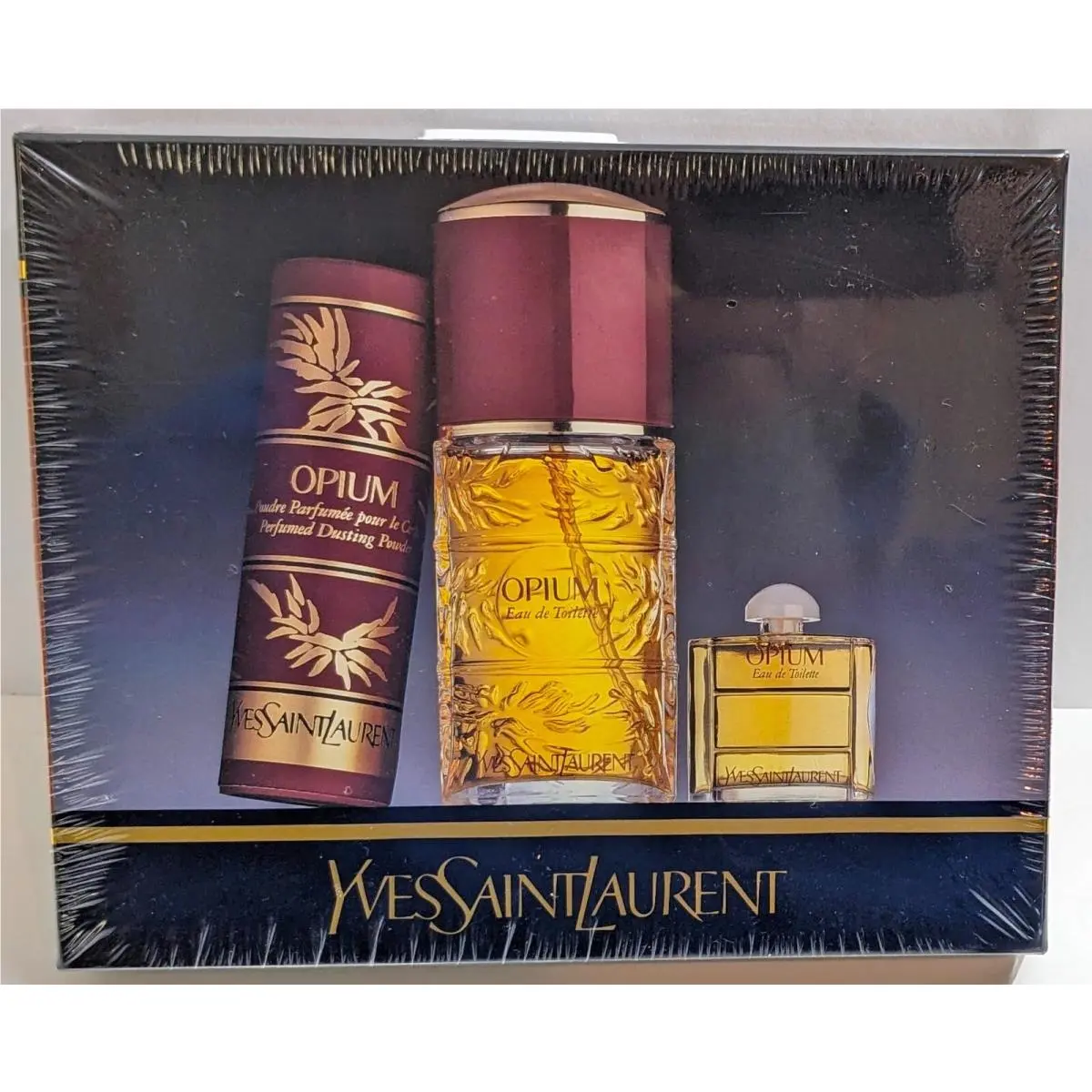 Opium Ysl Set Eau de Toilette 7.5ml Natural Spray30ml-Dusting Powder 22G by Yves Saint Laurent