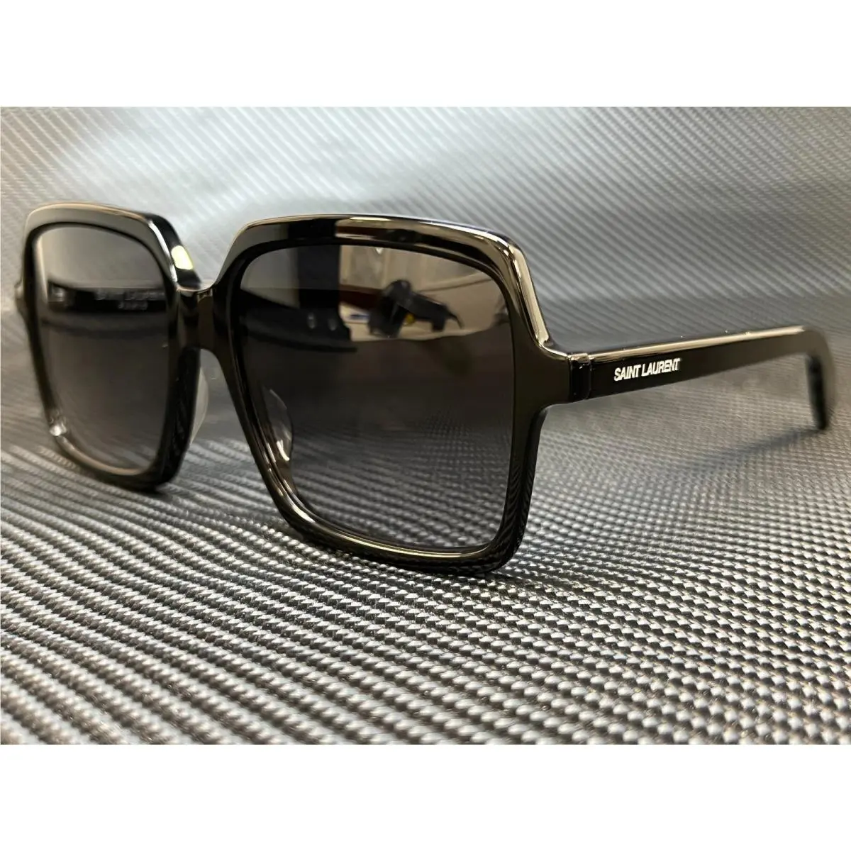 Saint Laurent SL 174 001 Black Square Round Women`s 56 mm Sunglasses