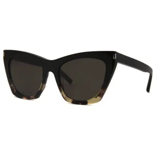 Saint Laurent SL 214 Kate 010 Havana Black Black Cat-eye Sunglasses Italy by Yves Saint Laurent